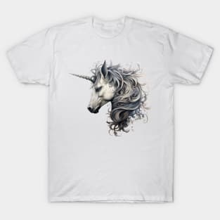 Wavy haired unicorn T-Shirt